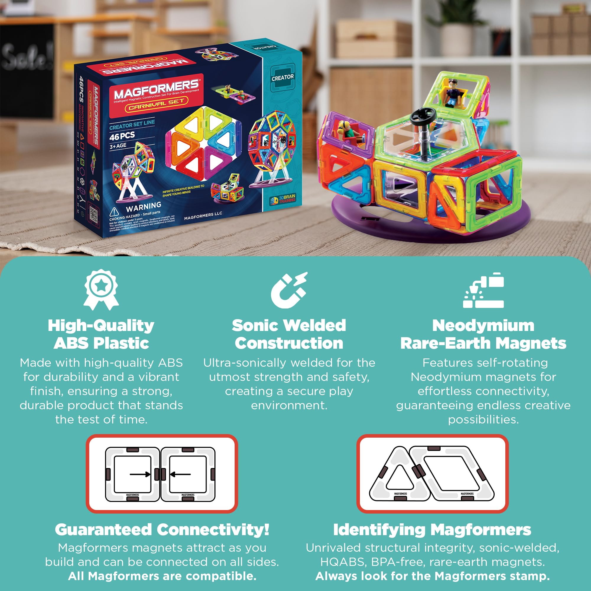 Magformers Carnival Set (46 Pcs) : Magformers: Amazon.ca: Toys & Games
